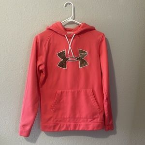 Womens Under Armour Coral/Camo Hoodie
